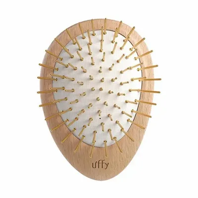 Hair care - Uffy Acubrusher – 24K Gold-Plated Gua Sha Hair Brush – Scalp Massager - UFFY CO., LTD.
