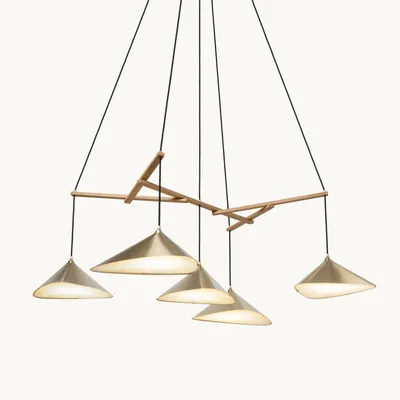 Hanging lights - Emily Group of Five - Sculptural Cluster Chandelier - MOSS OBJECTS