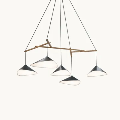 Hanging lights - Emily Group of Five - Sculptural Cluster Pendant Light - MOSS OBJECTS