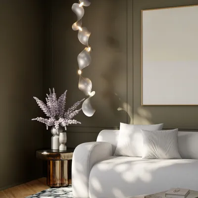 Hanging lights - Dune 4 Vertical Line - Sculptural Linear Ceiling Luminaire - MOSS OBJECTS