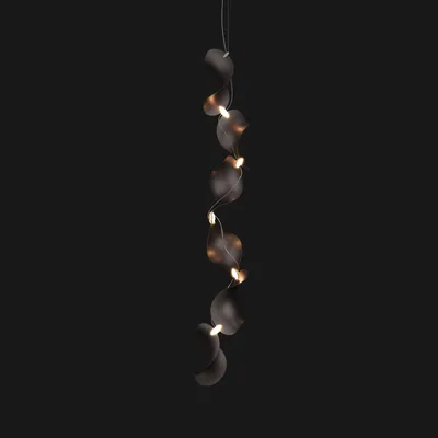 Hanging lights - Dune 6 Vertical Line - Sculptural Linear Ceiling Luminaire - MOSS OBJECTS