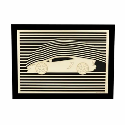 Paintings - Wooden Car Wall Art 1 V1 - WOODILLUSION