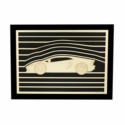 Paintings - Wooden Car Wall Art 1 V2 - WOODILLUSION