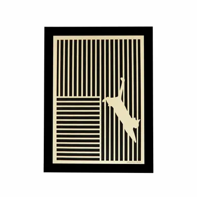 Paintings - Wooden Cat Wall Art 4 - WOODILLUSION