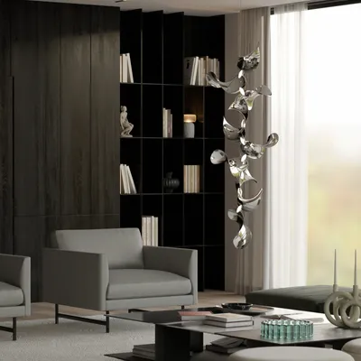 Hanging lights - Dune 6 Vertical Cluster - Sculptural Linear Ceiling Luminaire - MOSS OBJECTS