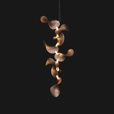 Hanging lights - Dune 8 Vertical Cluster - Sculptural Linear Ceiling Luminaire - MOSS OBJECTS