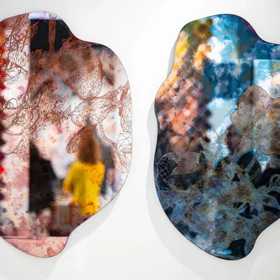 Panels - Blue Orchis - LIBRA ART & DESIGN