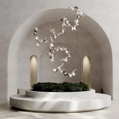 Hanging lights - Dune 16 Spiral – Modular Sculptural Architectural Pendant Luminaire - MOSS OBJECTS