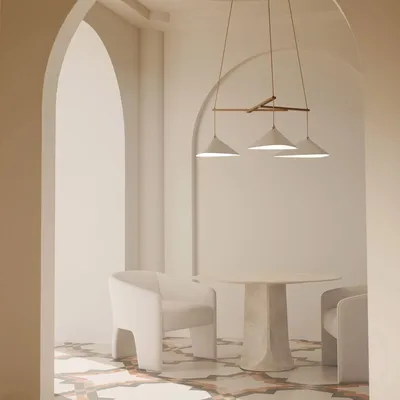 Hanging lights - Emily Group of Three – Multi-Light Sculptural Pendant for Dining Table - MOSS OBJECTS