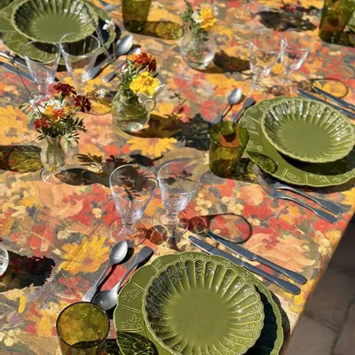 Table cloths - FLEURS DES PRES Linen Tablecloths & Napkins - SUMMERILL AND BISHOP