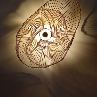 Unique pieces - Meteore Wicker Wicker Wicker Wall Light - TRESSAGES PAS SAGES