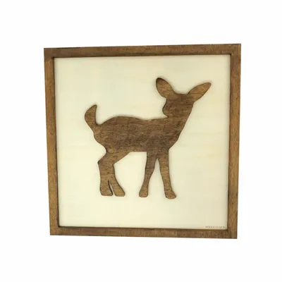 Paintings - Wooden Fawn Wall Art - WOODILLUSION