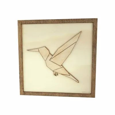 Paintings - Wooden Hummingbird Wall Art - WOODILLUSION