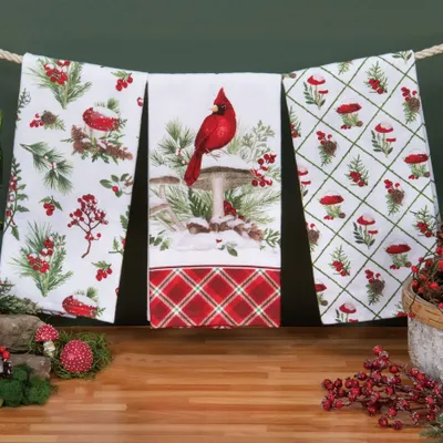 Torchons textile - linge de cuisine snow capped winter - KARENA INTERNATIONAL