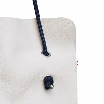 Sacs et cabas - SAC CUIR LISSE DIVINE BEIGE - MADE IN FRANCE - AMWA AND CO