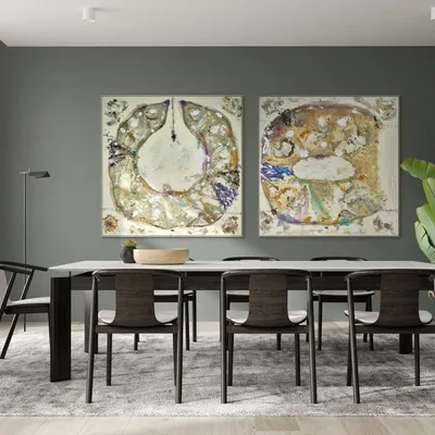 Services - 'Nébula III XXL' - Original Painting - 170x170cm - PERSPECTIVA 10