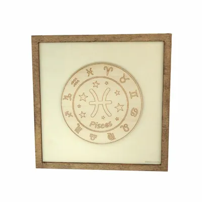 Paintings - Wooden Pisces Wall Art - WOODILLUSION