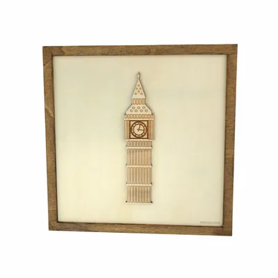 Paintings - Wooden Big Ben Wall Art - WOODILLUSION
