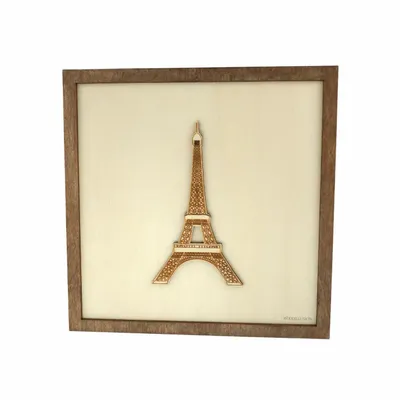 Paintings - Wooden Eiffel Tower Wall Art - WOODILLUSION