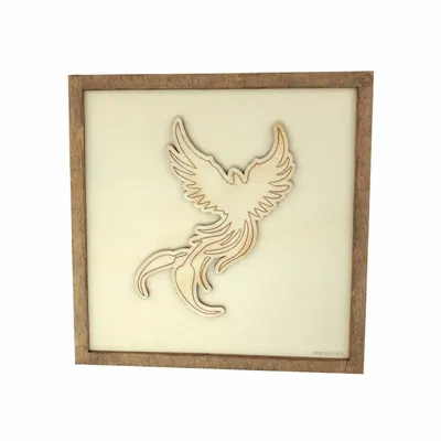 Paintings - Wooden Phoenix Wall Art - WOODILLUSION