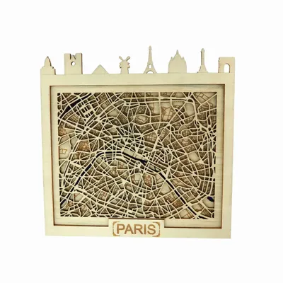 Tableaux - Tableau de Paris en Bois - WOODILLUSION