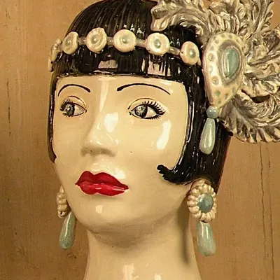Customizable objects - Liberty Woman Head - CERAMICA IVANA DOLFI SRL