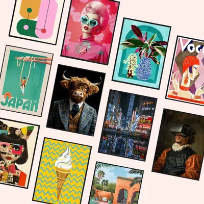 Affiches - Collection Art mural - BLUE SHAKER