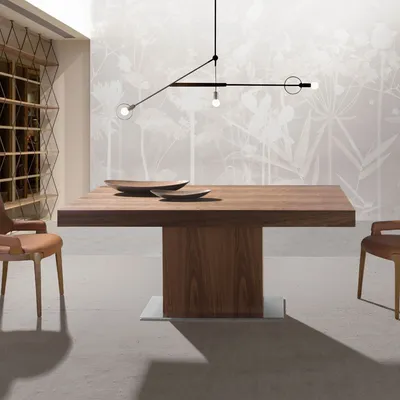 Dining Tables - Walnut extendable dining table - ANGEL CERDÁ