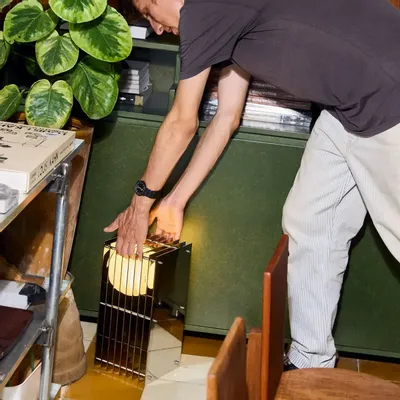 Lampes de bureau  - Lampe LOP petit rectangle en acier inoxydable poli miroir - BANG