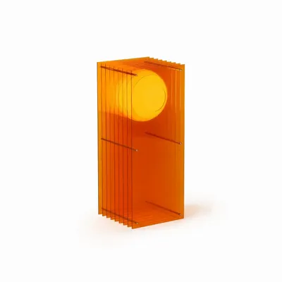 Lampes de bureau  - Lampe LOP grand rectangle en acrylique orange - BANG