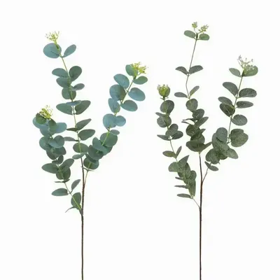 Floral decoration - Artificial eucalyptus stem – Two shades of green - LIGNE DÉCO