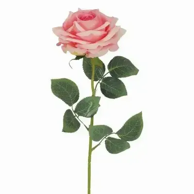 Floral decoration - Artificial rose stem – Pink - LIGNE DÉCO