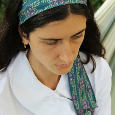 Foulards et écharpes - Foulard en Soie Les Bandeaux Slash Les Belles Vagabondes - LES BELLES VAGABONDES