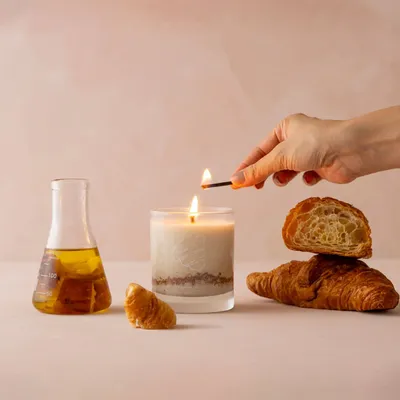 Candles - Croissant Aroma Candle — Reborn from Real Croissants - PAMPSHADE BY YUKIKO MORITA