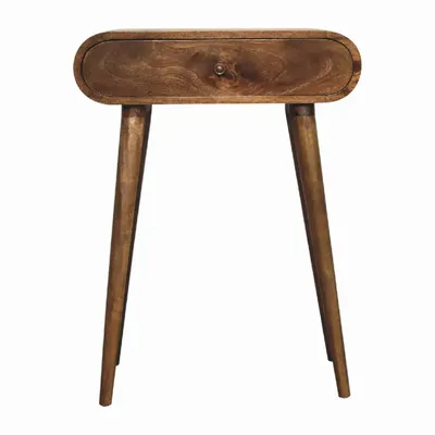 Console table - Artisan Furniture Solid Wood Mini Grey London Console Table, 1 Drawer, Dark Brown - ARTISAN FURNITURE