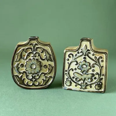 Vases - Vase arabesque type: square/round - カシワクラフト