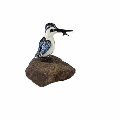 Accessoires de déco extérieure - sculpture martin pécheur pie métal recyclé - TERRE SAUVAGE