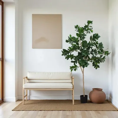 Décorations florales - Laurier artificiel 492 feuilles en pot plastique noir - LIGNE DÉCO