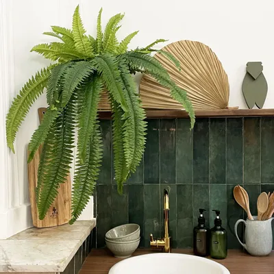 Floral decoration - Giant artificial fern trail – 6 branches - LIGNE DÉCO