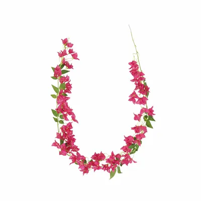 Décorations florales - Guirlande artificielle de bougainvillier – 114 fleurs – Rose - LIGNE DÉCO