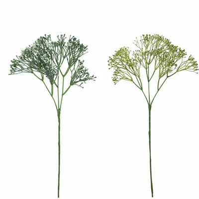 Floral decoration - Artificial gypsophila branch – Two green tones - LIGNE DÉCO