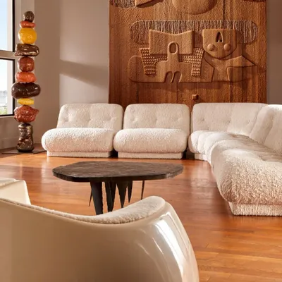 Sofas - Large sofa, armchairs, totem and coffee table - GALERIE GLUSTIN