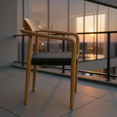 Chaises de jardin - Chaise en teck et corde Olefin - CHT21 - BALINAISA