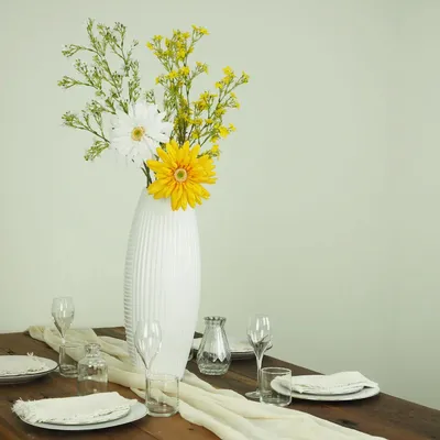 Floral decoration - Artificial centaury flower stem – Yellow - LIGNE DÉCO