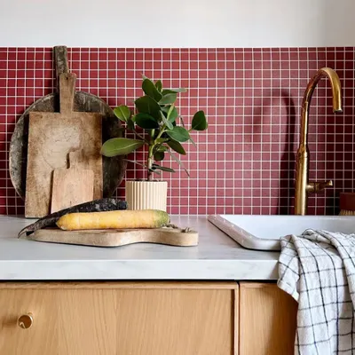 Wallpaper - Wallpaper 10/10 - burgundy - BILBOQUET DÉCO