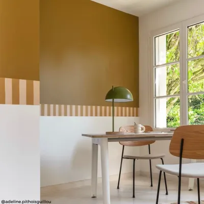 Wallpaper - Beach Hut Border - Camel & Pink - BILBOQUET DÉCO