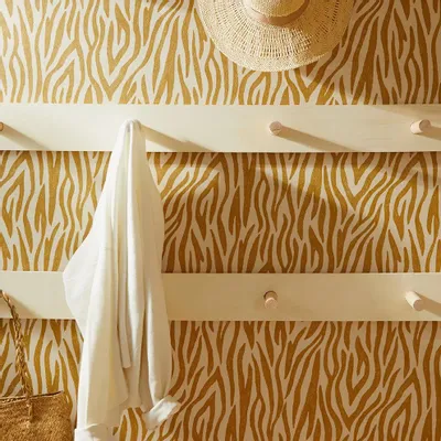 Wallpaper - Safari Wallpaper - Camel - BILBOQUET DÉCO