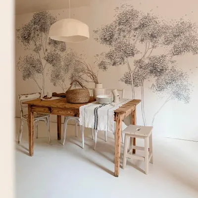 Wallpaper - Panoramic wallpaper "Under the spell" - BILBOQUET DÉCO