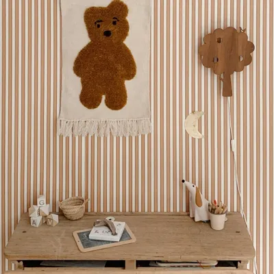 Wallpaper - Ganivelle Wallpaper - camel - BILBOQUET DÉCO