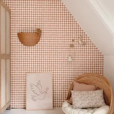 Wallpaper - Wallpaper Like mother, like daughter - camel - BILBOQUET DÉCO